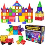Desire Deluxe Magnetische Bausteine Magnet Montessori Spielzeug für Kinder, Magnetbausteine für Jungen und Mädchen, 3 4 5 6 7 8 Jahre alt, 57pc Set