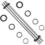 Super Kitchen Nudelholz Einstellbares Edelstahl Teigroller, Antihaft Metall Nudelhölzer Fondant Teigrolle mit abnehmbare Ringe in 5 Grössen, Backzubehör Rolling Pin für Pizza, Cookie, Gebäck Teig