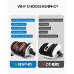 RENPHO Fussmassagegerät Shiatsu, Beinmassagegerät mit Fernbedienung