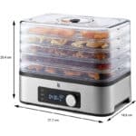 WMF Küchenminis Dörrautomat Edelstahl, Dörrgerät mit 5 Einlegefächer, 30-70°C, 24h-Timer, Obsttrockner, Dehydrator, 2 Boxen, Müsliriegelform, bpa-frei – Bild 3