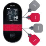 Beurer EM 59 Heat digitales TENS / EMS Gerät, 4-in-1 Reizstromgerät zur Schmerztherapie, Muskelstimulation, Massage und Wärmetherapie, inkl. 4 Elektroden und Akku