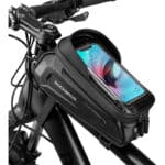 ROCKBROS Fahrrad Rahmentasche Lenkertasche Wasserdicht Handytasche für Smartphone bis zu 6.8 Zoll mit TPU Sensitivem Touchscreen für Montainbikes, Rennrad, Ebikes