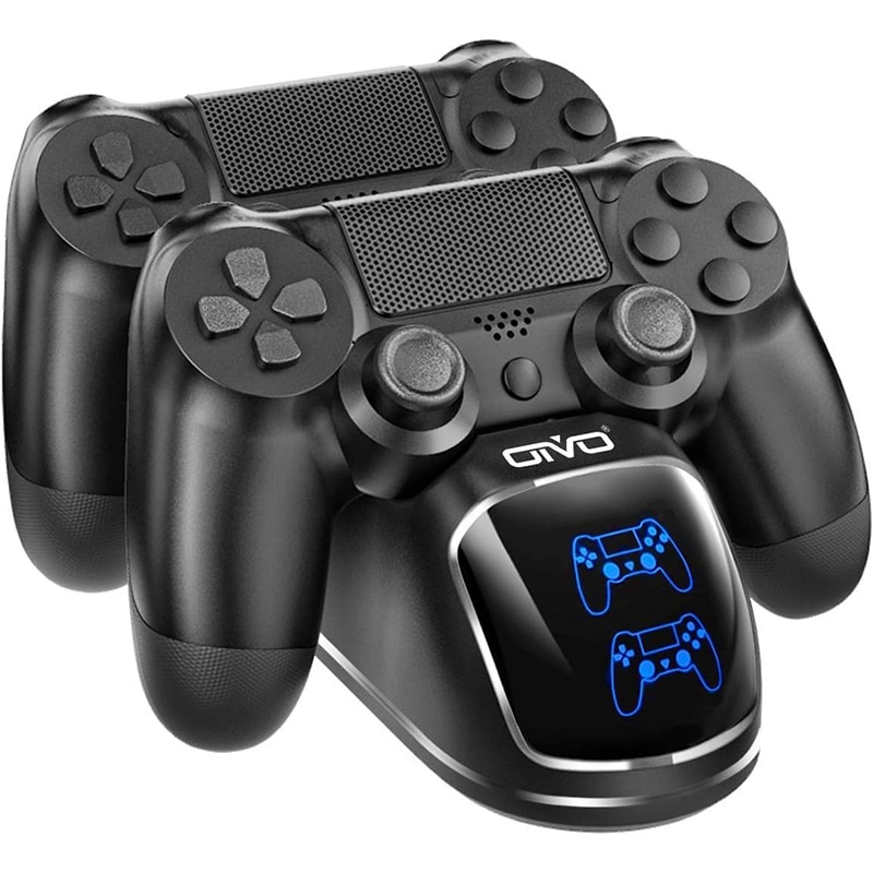 lader PS4 Controller Ladestation, Playstation 4 Controller Ladestation mit 1,8 Stunden Ladechip, PS4 Charger Dock Staion, Controller Ladestation für Sony Playstation 4/PS4/Pro/PS4 Slim Controller – Bild 1