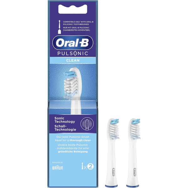 Oral-B Pulsonic Clean Aufsteckbürsten für Schallzahnbürsten, Zahnbürstenaufsatz für Oral-B Schallzahnbürste