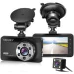 ORSKEY Dashcam Auto Vorne und Hinten 1080P Full HD Autokamera Dual Dashcam Dashboard Kamera Dashcam für Autos 170 Weitwinkel HDR mit 3.0" LCD Display Nachtsicht Bewegungserkennung und G-Sensor