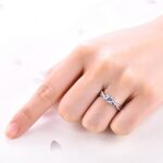 YL Verlobungsring Ehering 925 Sterling Silber mit 5MM 5A Zirkonia Unendlichkeit Ring für Damen – Bild 2
