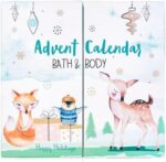 Accentra – Pflege Adventskalender 2025 für Mädchen mit 24 Pflegeprodukten – Adventskalender Beauty mit Bodylotion, Badebomben, Duschgel, Shampoo, Lip Balm, Handcreme uvm. – Weihnachtskalender Teenager