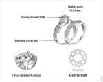 JewelryPalace Wickelring Unendlichkeit Verlobungsring Paar Eheringe Ring Silber 925 Damen, Zirkonia Silberringe Trauringe Damenring Hochzeitsringe Antragsring Memoirering Ringe Set, Damen Schmuck – Bild 2