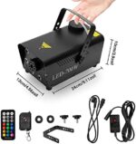 Katomi 700W Nebelmaschine RGB Effekt,13 Farbigen 8 LED Licht Smoke Machine,Mini Fog Rauchmaschine mit 2 kabelgebundenen und Funkfernbedienungen für DJ Disco Party,Halloween,Hochzeiten Weihnachten – Bild 7
