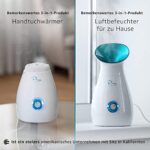 Pure Daily Care Nano-Dampfgarer Grosser 3-in-1-Nano-Ionen-Gesichtsdampfer mit präziser Temperaturregelung; 30 Minuten Dampfzeit; Luftbefeuchter; Verstopfte Poren; Mitesser; Spa-Qualität; 5-teilige – Bild 6