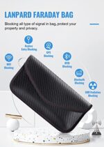 lanpard Keyless Go Schutz Autoschlüssel Faraday Bag 2X Gross Autoschlüssel Schutz Keyless RFID Funk Schlüssel Blocker Tasche Hülle – Bild 2
