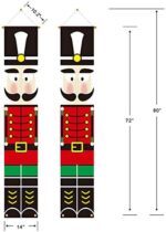 QIAMNI Nussknacker "Merry Christmas" – Outdoor-Weihnachtsdekoration – lebensgrosses Soldaten-Modell, Nussknacker-Banner für Haustür, Veranda, Garten, Innen- und Aussenbereich, Kinderparty – Bild 5