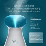 Pure Daily Care Nano-Dampfgarer Grosser 3-in-1-Nano-Ionen-Gesichtsdampfer mit präziser Temperaturregelung; 30 Minuten Dampfzeit; Luftbefeuchter; Verstopfte Poren; Mitesser; Spa-Qualität; 5-teilige – Bild 3