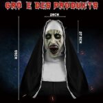 FUFRE Halloween Maske, The Nonne Maske, Halloween Masken Horror Totenkopf Maske Latex Nonne Maske Halloween Schädel Maske für Halloween Kostüm Cosplay Party Totenkopf Halloween Deko – Bild 2