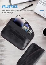 lanpard Keyless Go Schutz Autoschlüssel Faraday Bag 2X Gross Autoschlüssel Schutz Keyless RFID Funk Schlüssel Blocker Tasche Hülle – Bild 6
