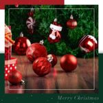 SOLEDI® 128er Set Premium Weihnachtskugeln - Robuste und Sichere Christbaumschmuck Set mit Aufhängen - Christbaumkugeln Bunt, Mehrweg Weihnachtsdeko – Bild 3