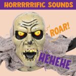 JOYIN Halloween Deko Kriechender Zombie mit Sound und Leuchten Augen für Garten Dekoration – Bild 4