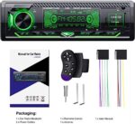 CENXINY Autoradio mit Bluetooth Freisprecheinrichtung, 7 Farben Licht Einstellbar 1 Din Autoradio Bluetooth mit USB*2/AUX/TF, MP3 Player/FM Autoradio Radio mit Bass – Bild 7