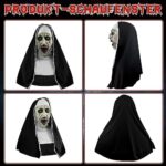 FUFRE Halloween Maske, The Nonne Maske, Halloween Masken Horror Totenkopf Maske Latex Nonne Maske Halloween Schädel Maske für Halloween Kostüm Cosplay Party Totenkopf Halloween Deko – Bild 5