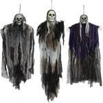 Joyin Hängende Halloween-Dekoration, Skelett, Geist, Sensenmann, 3 Stück