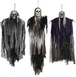 Joyin Hängende Halloween-Dekoration, Skelett, Geist, Sensenmann, 3 Stück