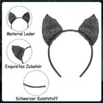 Wednesda Addam Kostüm Damen Mädchen, Mittwochs Kleid für Kinder, Katzenohr-Stirnband, Gürtel, Hüftgurt, Ohrrin, Perücke, Strumpf, Addam Family Kostüm Gothic Adams-ChildrenSuit – Bild 6