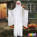 JOYIN 172,7 cm Halloween animierte Geister-Dekoration stehendes Skelett Geist Requisite mit beleuchteten Augen und gruseligem Sound (Sound-Aktivierung) für Halloween Outdoor, Rasen, Hof, – Bild 8