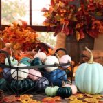 Benjia 17 Stück Kürbis Herbst Deko Dekoration Draussen, Gross Mini Klein Weiss Blau Rosa Grün Kürbisse Zierkürbisse Herbstdeko Herbstdekorationen Halloween – Bild 2