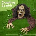 PREXTEX Zombie Halloween Dekoration - Aus der Erde Steigender Zombie zur Garten Dekoration für die Beste Outdoor Indoor Halloween Dekoration, Haustür Deko – Bild 2