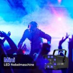 Katomi 700W Nebelmaschine RGB Effekt,13 Farbigen 8 LED Licht Smoke Machine,Mini Fog Rauchmaschine mit 2 kabelgebundenen und Funkfernbedienungen für DJ Disco Party,Halloween,Hochzeiten Weihnachten – Bild 4