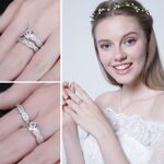 JewelryPalace Wickelring Unendlichkeit Verlobungsring Paar Eheringe Ring Silber 925 Damen, Zirkonia Silberringe Trauringe Damenring Hochzeitsringe Antragsring Memoirering Ringe Set, Damen Schmuck – Bild 4