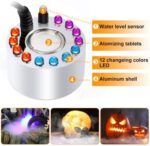Halloween Ultraschall-Nebelmacher,Mini Nebelmaschine mit Halloween Kürbis Eimer,Vernebler für Halloween Party,Halloween Deko Kürbis mit LED Beleuchtet,Halloween Decoration für Tischdeko Garten – Bild 5