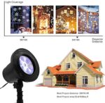 LED Schneeflocken Projektor – Weihnachtsbeleuchtung aussen & innen, wasserdicht IP65, Deko für Party & Hochzeit – Bild 3