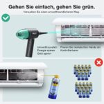 2 in 1 Staubgebläse und Druckluftspray, MECO ELEVERDE 90000U/min Elektrische Staubgebläse, 12Kpa Kabellos Tastatur Reinigung für Laptop, Sofa, 3-Gang Air Duster Luftdruckspray, Typ-C-Schnellladung – Bild 7