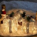 DELICHTER LED Weihnachtsdeko, 3PK Boxen weiss Acryl Weihnachten Boxen Lichter für Innen Aussen beim Tannenbaum