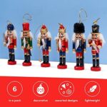 The Twiddlers 6 Traditionelle Weihnachts Nussknacker aus Holz, 13cm - Christbaumschmuck Weihnachtsschmuck – Bild 3