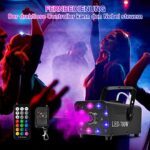 Katomi 700W Nebelmaschine RGB Effekt,13 Farbigen 8 LED Licht Smoke Machine,Mini Fog Rauchmaschine mit 2 kabelgebundenen und Funkfernbedienungen für DJ Disco Party,Halloween,Hochzeiten Weihnachten – Bild 3