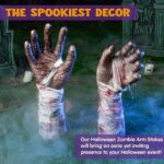 JOYIN Halloween Zombie-Arme als Rasenpfähle für das Beste Friedhofdekor zu Halloween, Groundbreaker gruselige Halloween Aussendekorationen – Bild 4