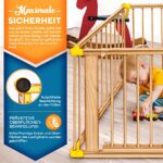 KIDUKU® 7,2 Meter Laufgitter XXL klappbar inkl. Tür, bestehend aus 8 Elementen, individuell formbar Laufstall Absperrgitter – Bild 5