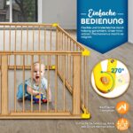 KIDUKU® 7,2 Meter Laufgitter XXL klappbar inkl. Tür, bestehend aus 8 Elementen, individuell formbar Laufstall Absperrgitter – Bild 4