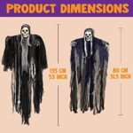 Joyin Hängende Halloween-Dekoration, Skelett, Geist, Sensenmann, 3 Stück – Bild 5