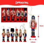 The Twiddlers 6 Traditionelle Weihnachts Nussknacker aus Holz, 13cm - Christbaumschmuck Weihnachtsschmuck – Bild 4