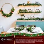KESSER® Weihnachtsgirlande 5-10m mit Beleuchtung 100-200 LED's inkl Deko Fernbedienung - Timer - Lichterkette 7 Leuchteffekte - Weihnachtsbeleuchtung - In & Outdoor - Tannen-Girlande Weihnachtsdeko – Bild 5