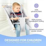 Leinwand Baby Hängematte Schaukel von Cateam - Hängende Schaukel aus Holz für Baby mit Sicherheitsgurt und Montageteilen. Baby Hängemattenstuhl Geburtstagsgeschenk. – Bild 2