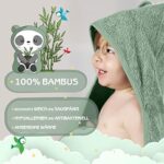 FUCHSUNDPANDA ® Kapuzenhandtuch Baby EXTRA dick, warm & weich | 75x75cm Babyhandtuch mit Kapuze (100% Bambus) | Baby Handtuch Kapuze mit toller Geschenkverpackung – Bild 2