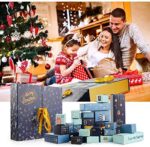 Esportic Adventskalender zum Befüllen, 24 Bunte Schachteln zum Aufstellen und zum Befüllen, wiederverwendbar, Kinder & Erwachsene, Weihnachtskalender, 33,00 x 30,50 x 8,50cm – Bild 3