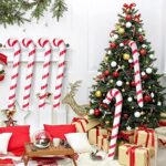 3-6 Stück 87 cm Aufblasbare Zuckerstangen Weihnachtsdeko,Gross Grinch Deko Weihnachten Outdoor Haustür Zuckerstangen Christbaumschmuck – Bild 5