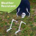 PREXTEX Gruselige Friedhofsdeko für Halloween, aus der Erde steigendes Skelett für Ihre Halloween-Deko – Bild 5
