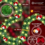 KESSER® Weihnachtsgirlande 5-10m mit Beleuchtung 100-200 LED's inkl Deko Fernbedienung - Timer - Lichterkette 7 Leuchteffekte - Weihnachtsbeleuchtung - In & Outdoor - Tannen-Girlande Weihnachtsdeko – Bild 7