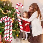 3-6 Stück 87 cm Aufblasbare Zuckerstangen Weihnachtsdeko,Gross Grinch Deko Weihnachten Outdoor Haustür Zuckerstangen Christbaumschmuck – Bild 4